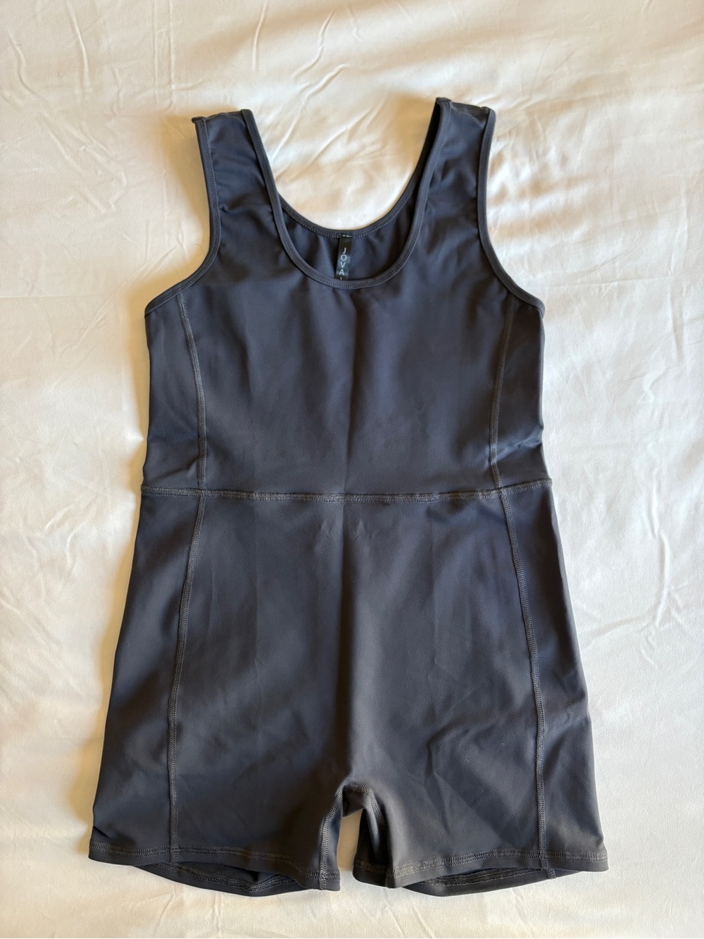 Jova Charcoal Sleeveless Tank Romper Activewear Gym